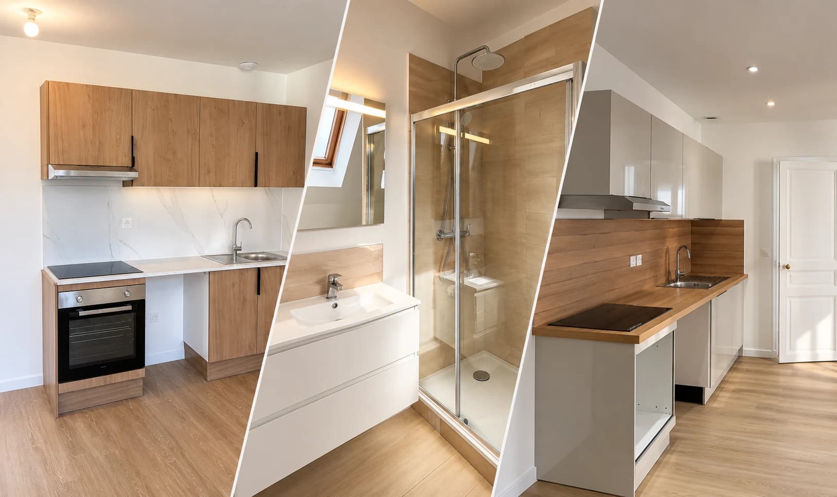 Cuisines et salle d'eau rénovées par ASEG Bâtiment